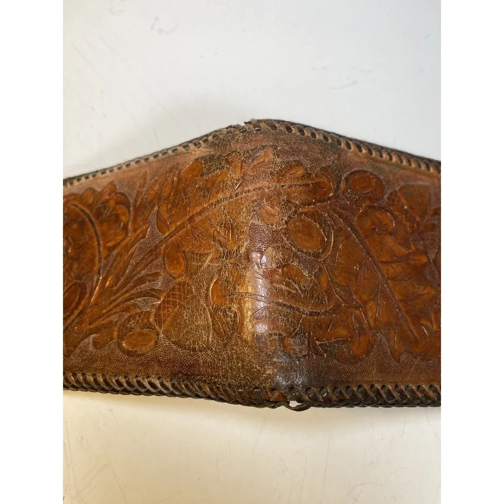 Hand Tooled Genuine Leather Bifold Wallet Leather Men Wallet